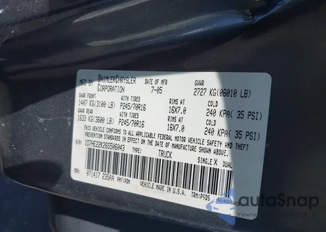 2006 Dodge Dakota St z USA, uszkodzony, nr VIN 1D7HE22K26S506043